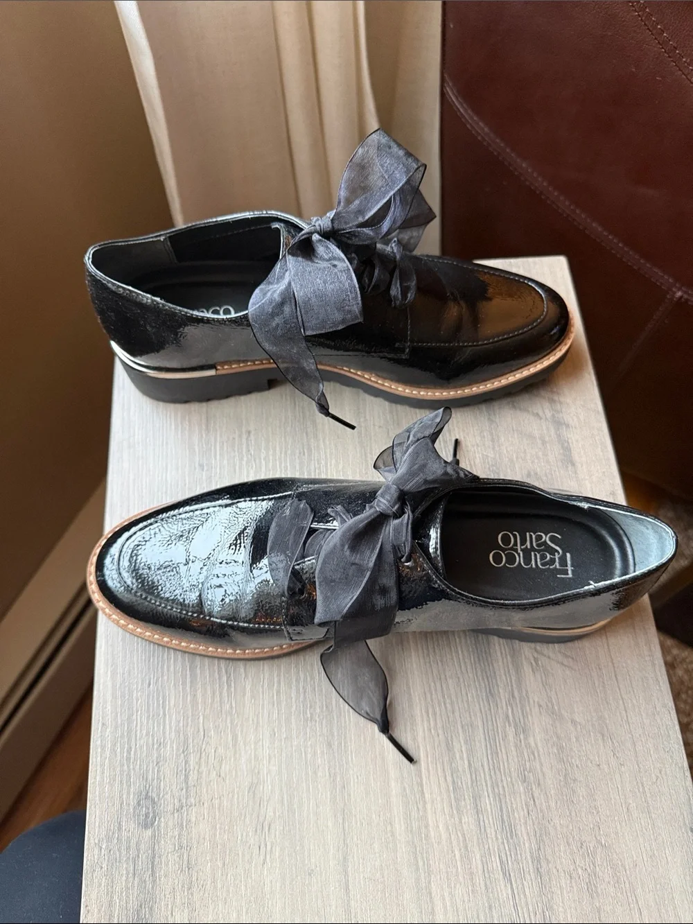 Franco Sarto shiny black